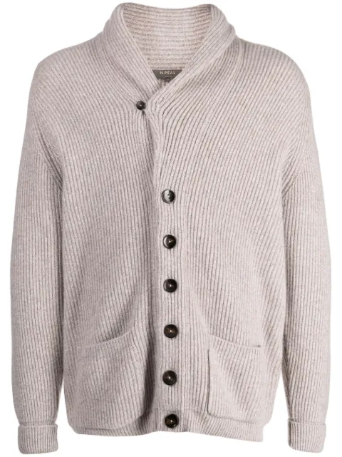 N.Peal Kensington ribbed cashmere cardigan