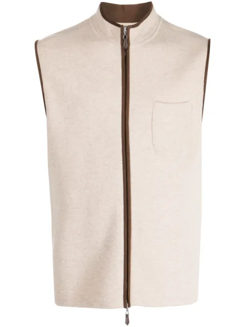 N.Peal zip-up cashmere knitted vest