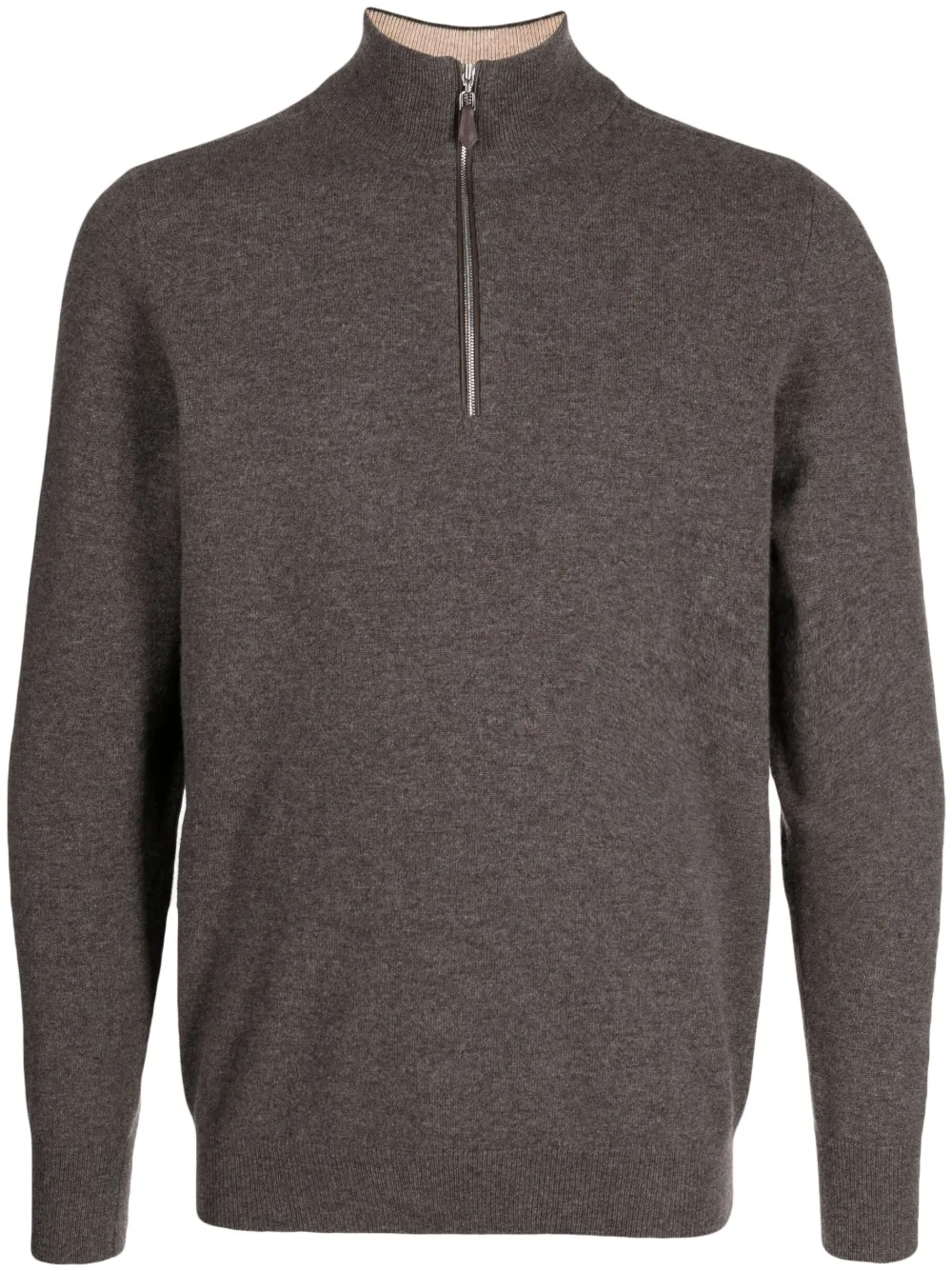 N•peal Half-zip Cashmere Jumper In Brown