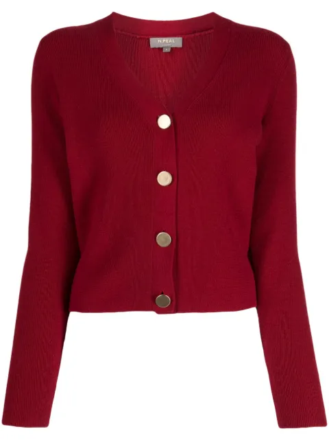 N.Peal V-neck ribbed cardigan