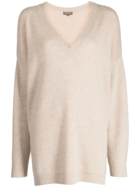 N.Peal fine-knit V-neck cashmere jumper