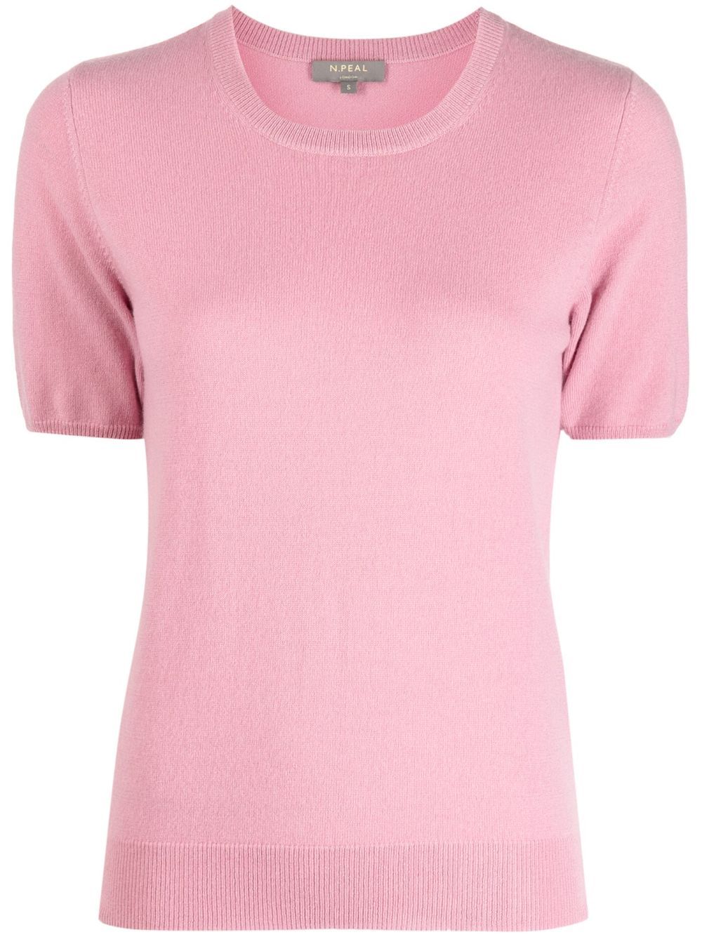 N•peal Short-sleeved Cashmere Top In Pink