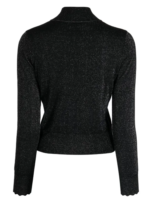 Knitted Jumper Womens Sparkly Jumpers Uk Sparkle-knit Mock-neck