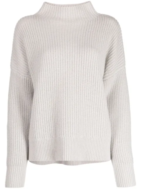 N.Peal ribbed-knit funnel-neck jumper