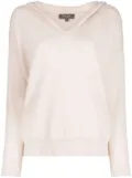 N.Peal Lurex Detail cashmere hoodie - Neutrals