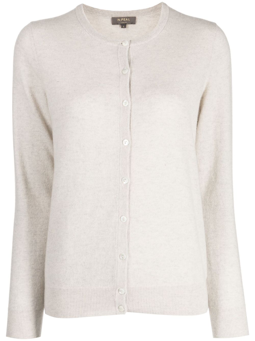 N•peal Fine-knit Cashmere Cardigan In Grey