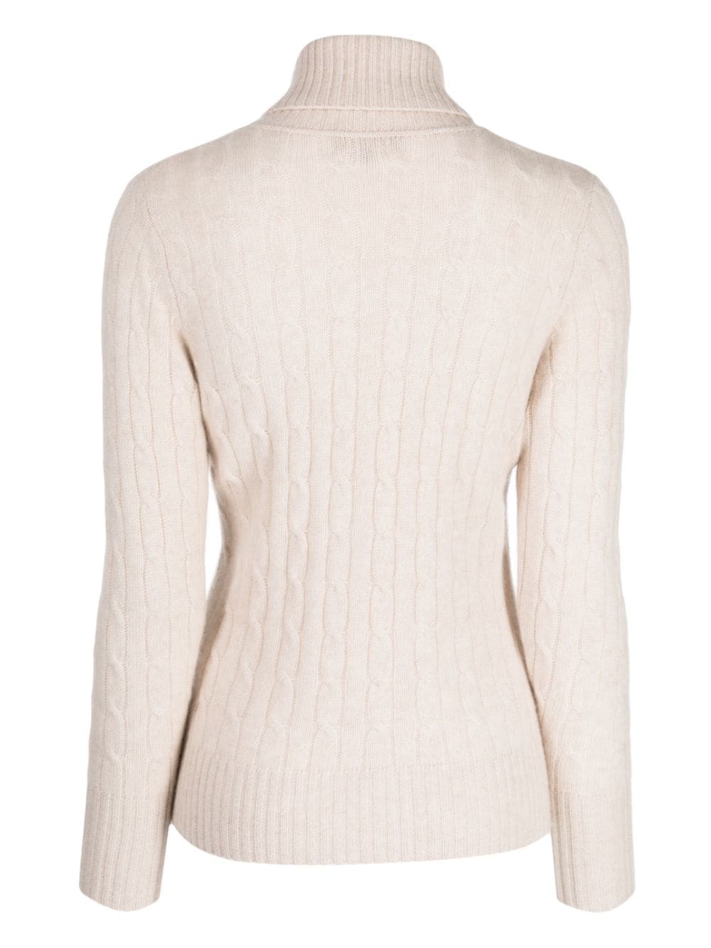 Shop N•peal Cable-knit Roll-neck Jumper In White