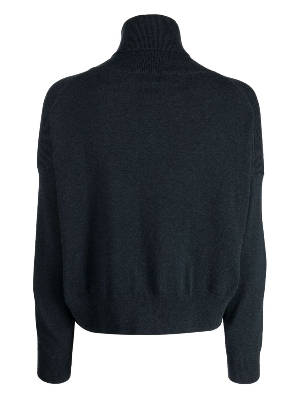 Shop N•peal Roll-neck Ribbed-knit Cashmere Jumper In Blue