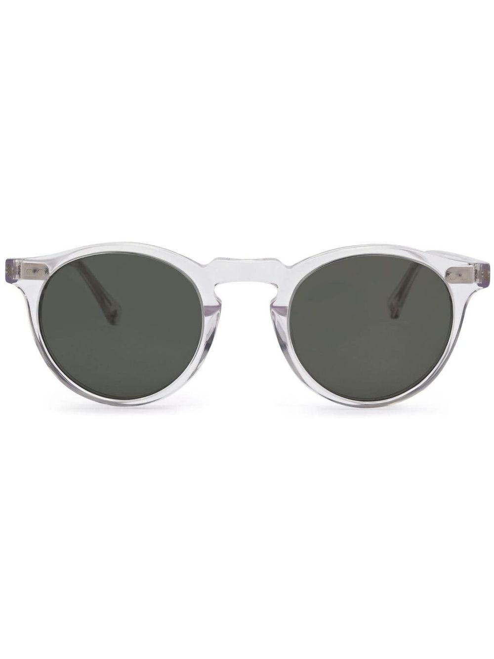 enamel-detail round-frame sunglasses