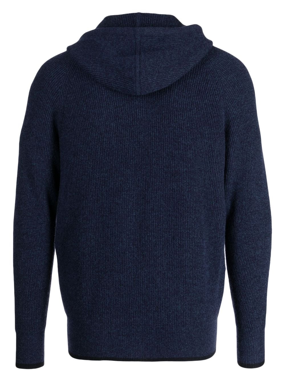 N.Peal Ribgebreide hoodie - Blauw