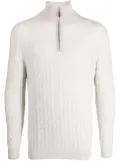 N.Peal cable-knit half-zip jumper - Neutrals