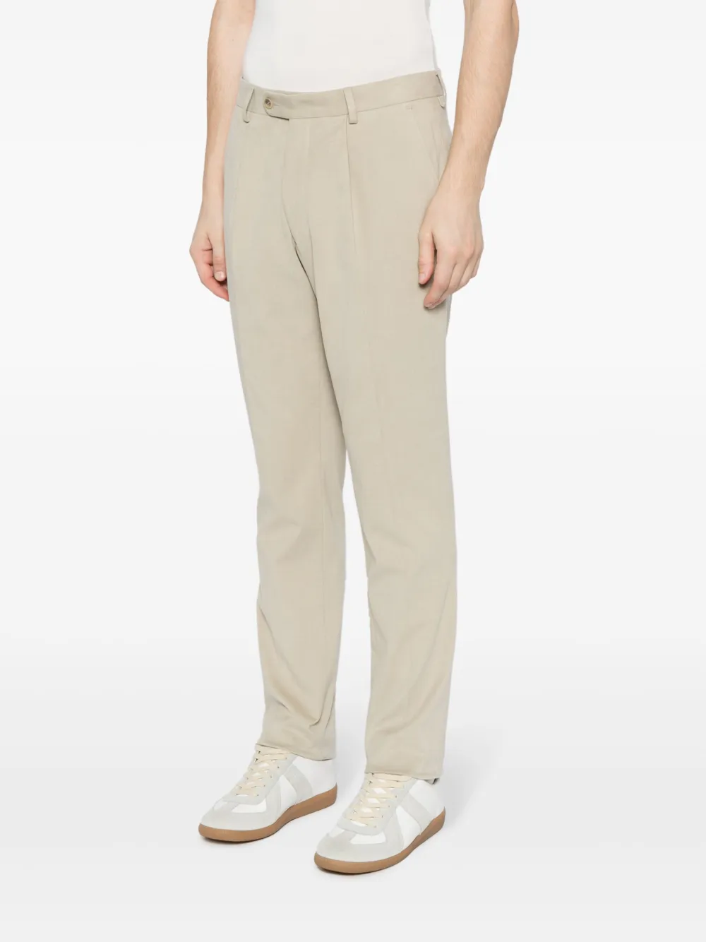 Shop N•peal Pleated Tailored Trousers In Neutrals