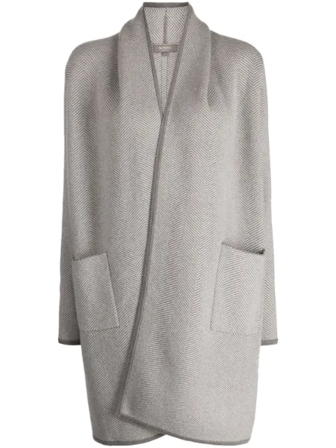 N.Peal herringbone-pattern cashmere cardigan