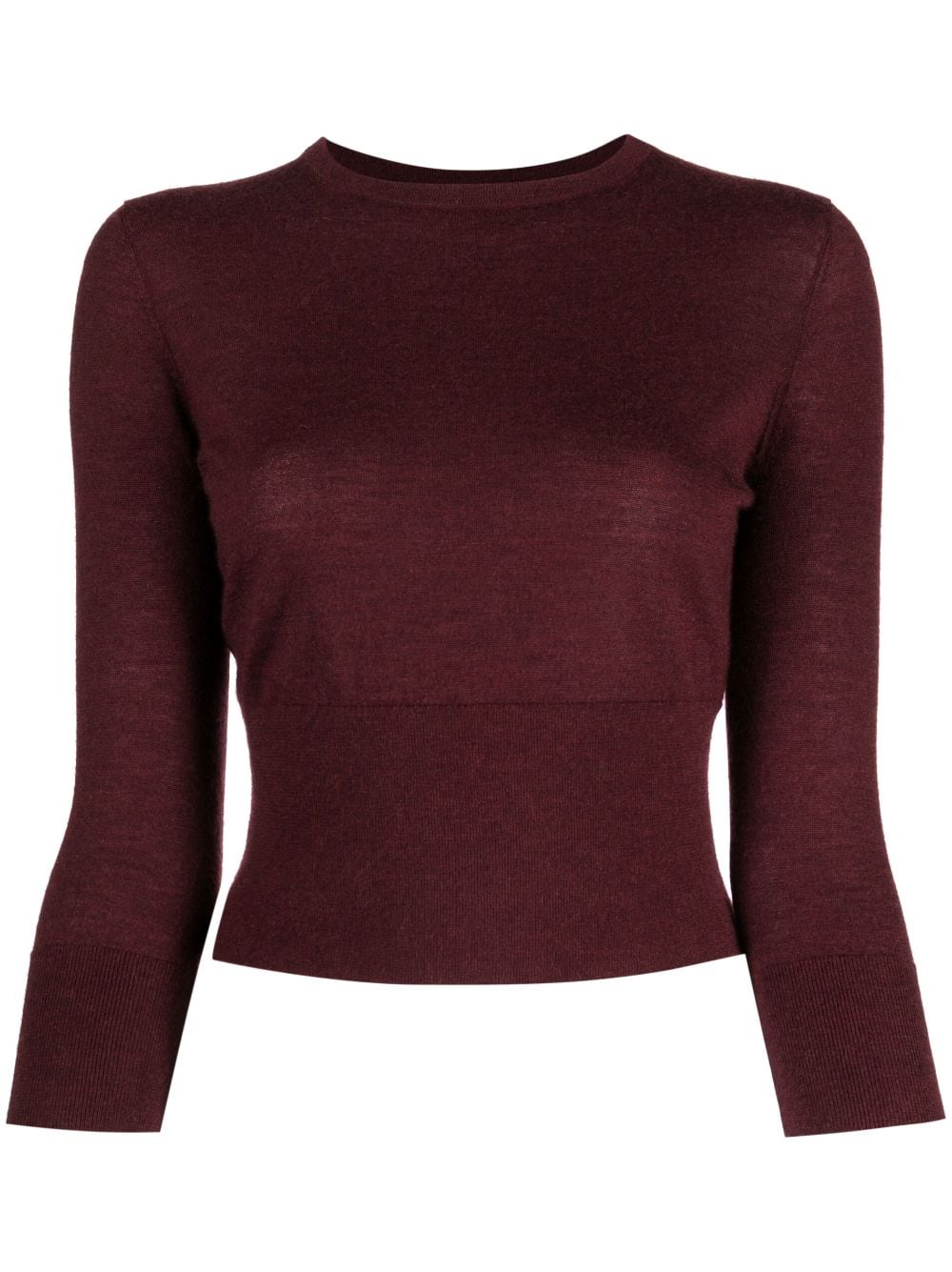 N•peal Fine-knit Cropped Jumper In Red
