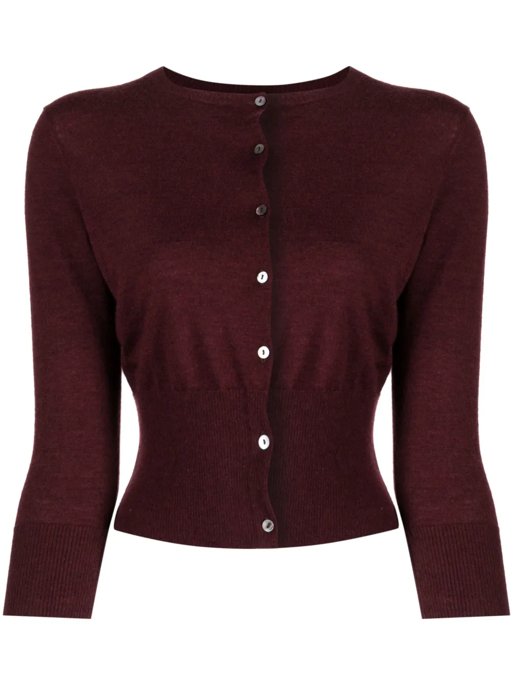 round-neck cropped cardigan