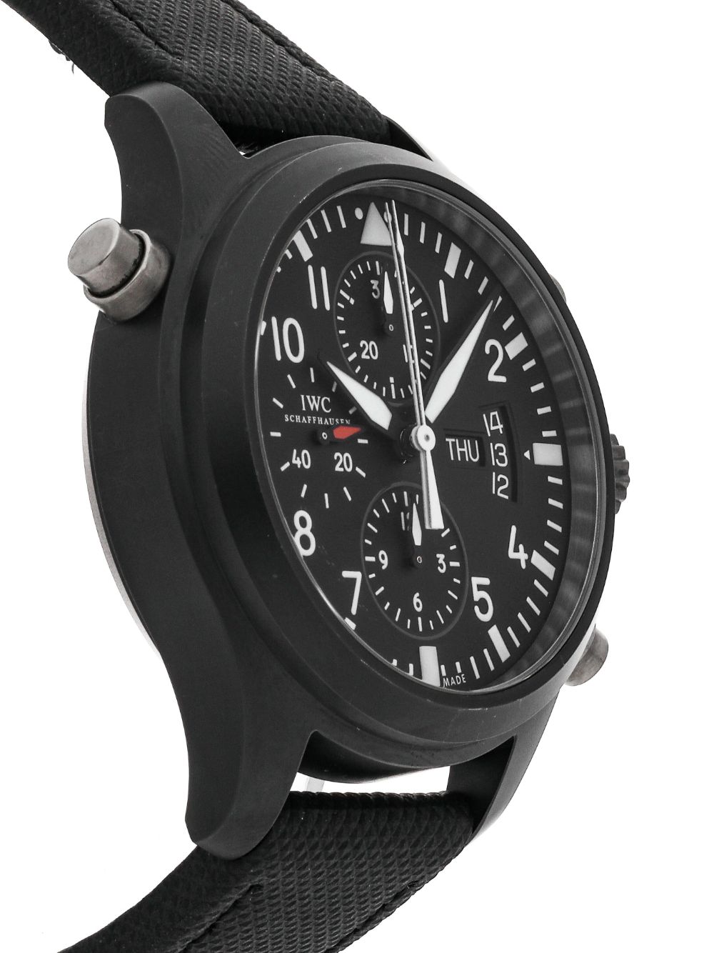 IWC Schaffhausen pre-owned Pilot's Double Chronograph Limited Edition 44mm - Zwart