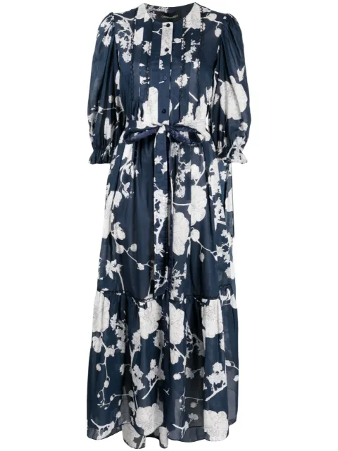Cynthia Rowley floral-print cotton midi dress