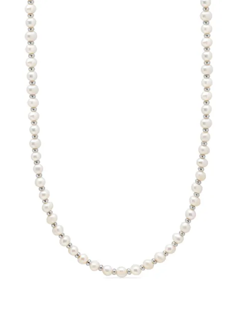 Nialaya Jewelry collar con perlas de agua dulce y placa de agua dulce