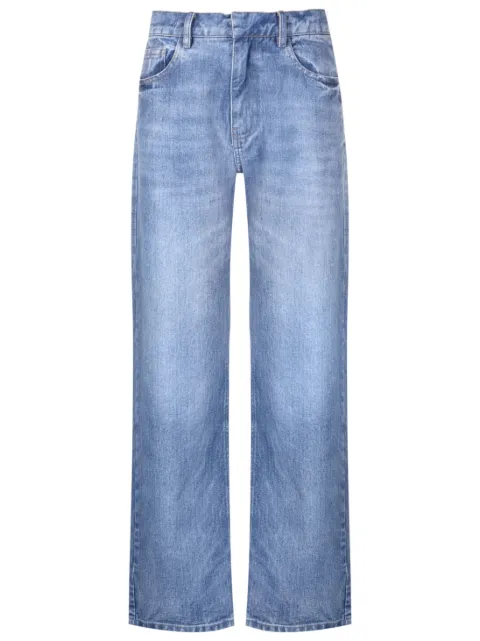 Andrea Bogosian Calça jeans wide leg cintura média