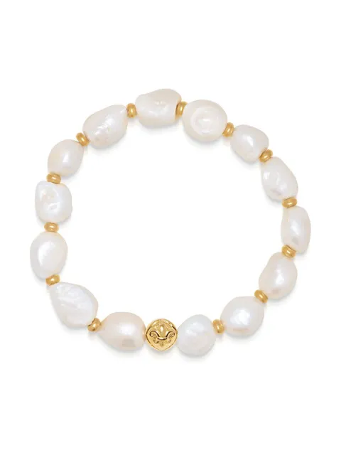 Nialaya Jewelry pearl polished bracelet