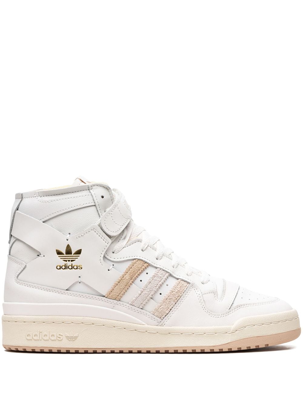 Adidas Originals Perforated Leather High-top Sneakers In White