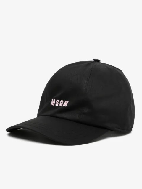 MSGM logo-embroidered cotton cap