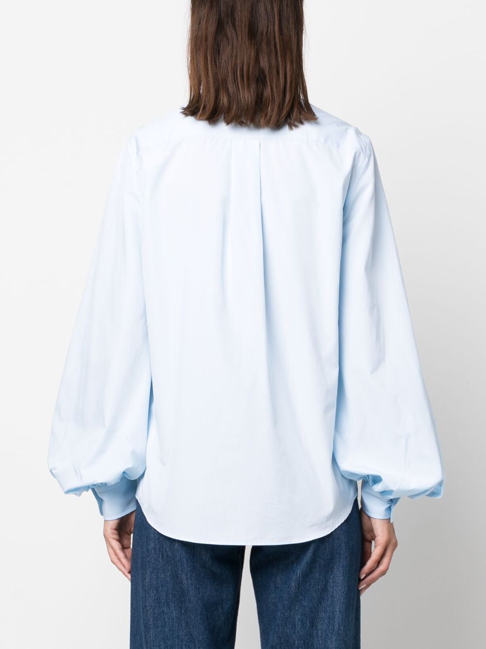 P.A.R.O.S.H BISHOP-SLEEVES COTTON SHIRT 