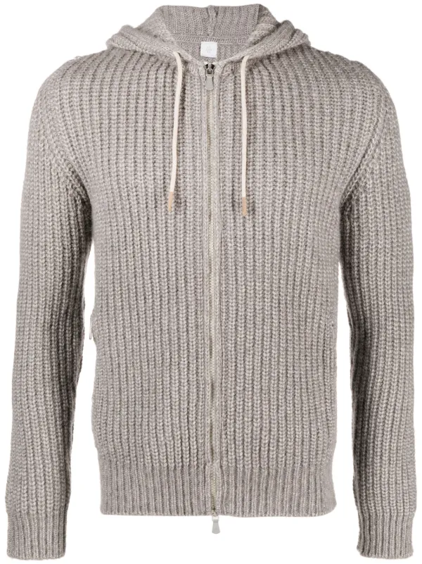 Mens chunky best sale knit hoodie