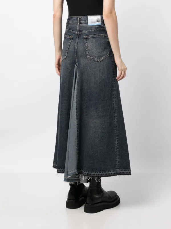 Black denim hot sale skirt mid length