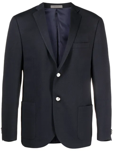 Corneliani textured-finish single-breasted blazer