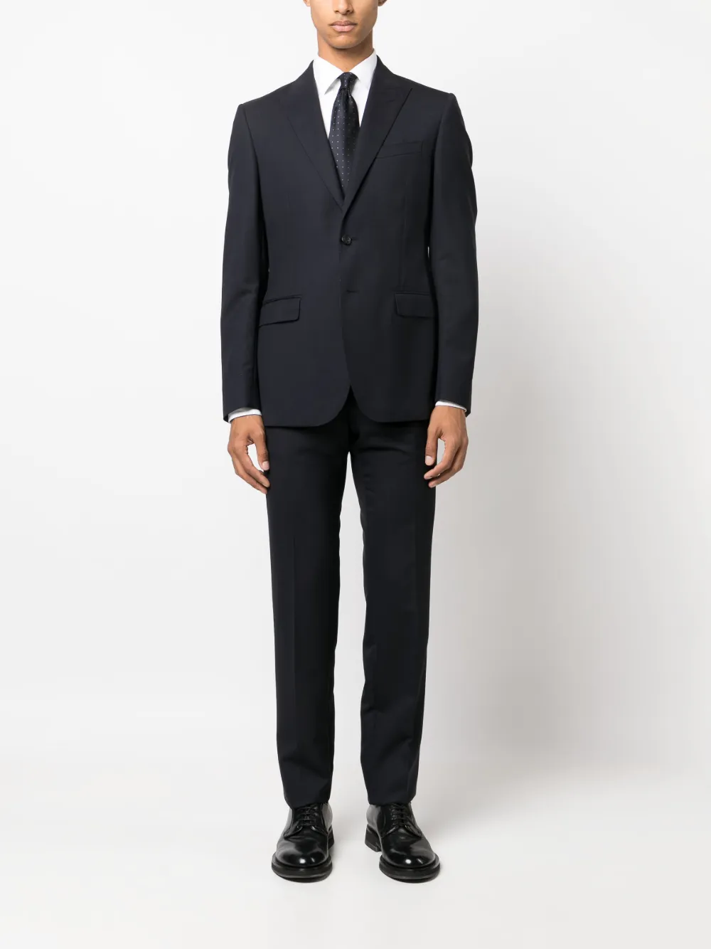 Corneliani Pak met enkele rij knopen - Blauw