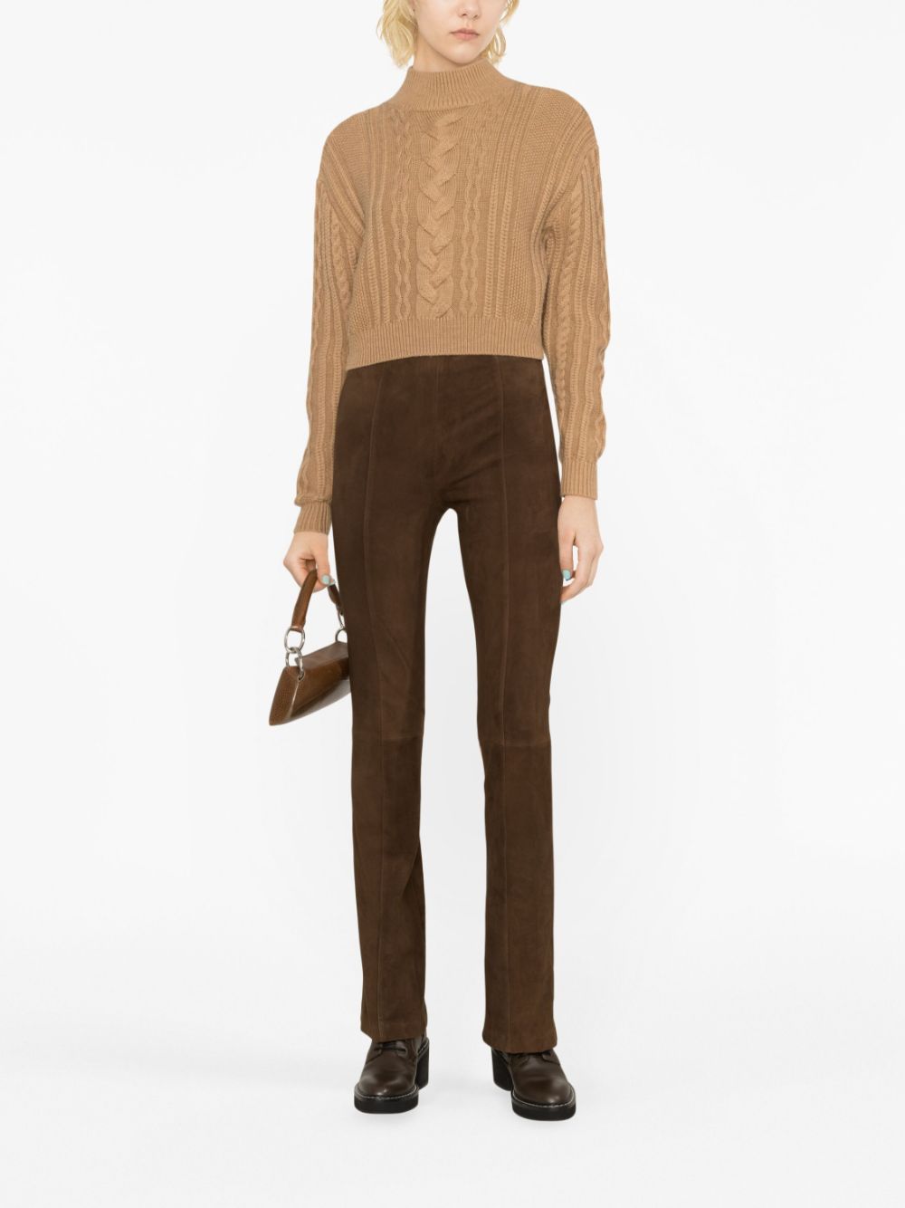 REMAIN suede leather trousers - Bruin
