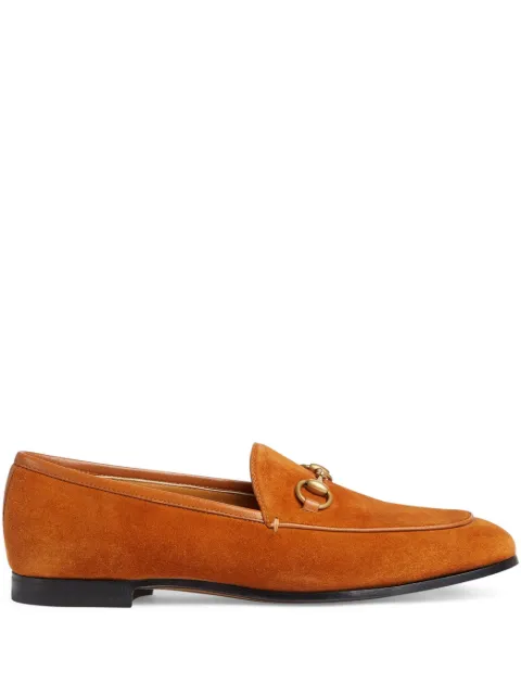 Gucci Jordaan horsebit-detail suede loafers