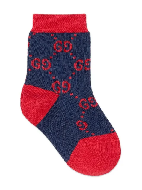 Gucci Kids GG logo colour-block socks