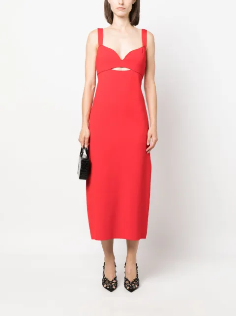 Roland Mouret sleeveless cut-out midi dress RMPF23065MR - 1