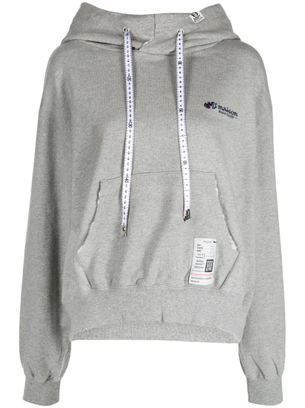 Maison Mihara Yasuhiro logo-embroidered Cotton Hoodie - Farfetch