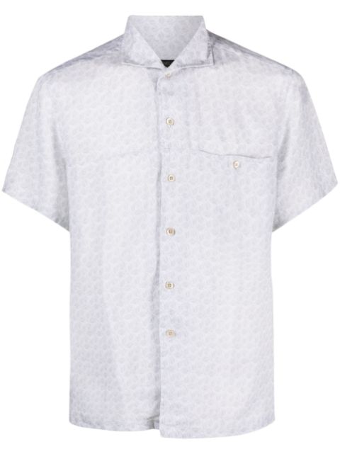 Corneliani graphic-print linen shirt