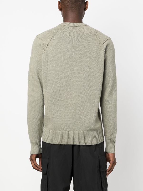 C.P. Company Sea Island Lens-detail Knit Sweater - Farfetch