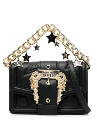 Versace Jeans Couture star-motif faux-leather Tote Bag | Black
