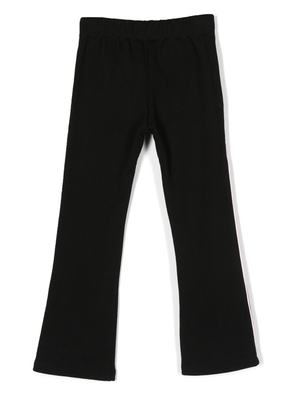 Shop N°21 Striped Twist-detail Cotton Trousers In Black