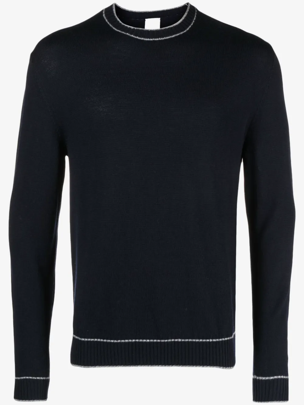 Eleventy stripe-detail wool sweatshirt | Blue | Image 1