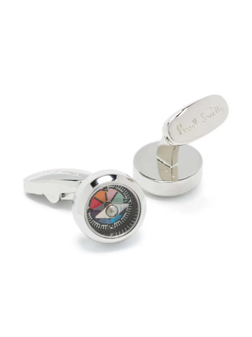 Paul Smith compass-detail cufflinks - Zilver