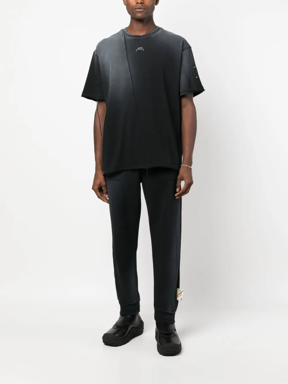A-COLD-WALL* logo-tag cotton-blend track pants - Zwart