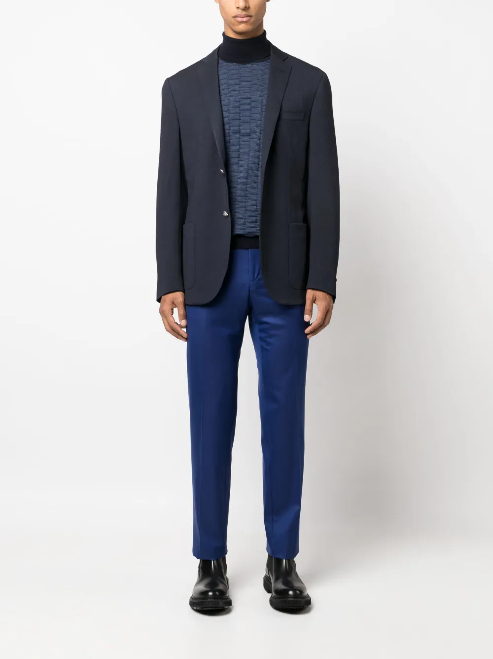 Corneliani Coltrui van scheerwol - Blauw