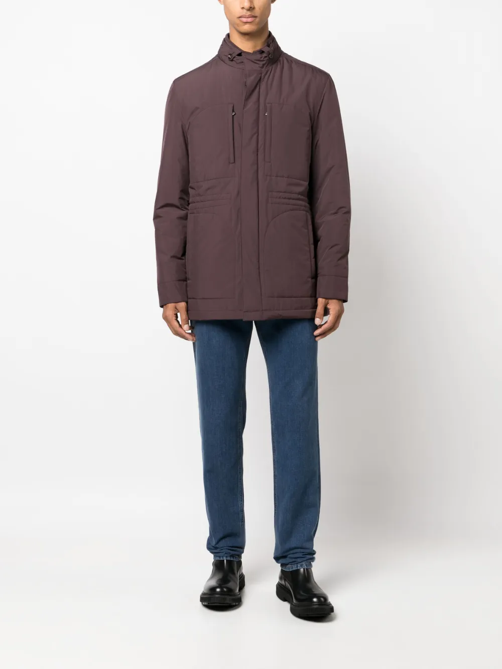 Corneliani Button-up donsjas - Rood