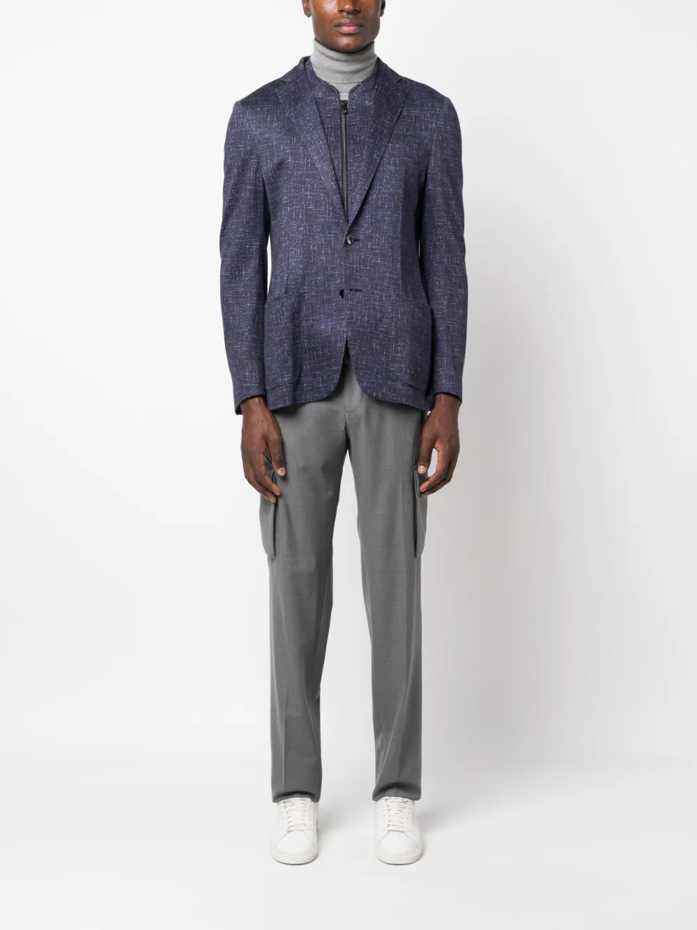 Corneliani low-rise virgin-wool trousers - Grijs