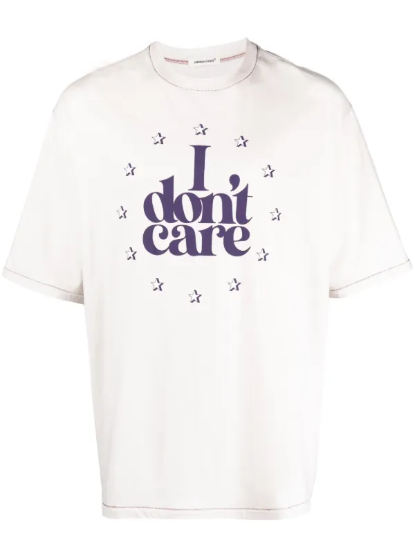 COTTON T-SHIRT WITH SLOGAN - White