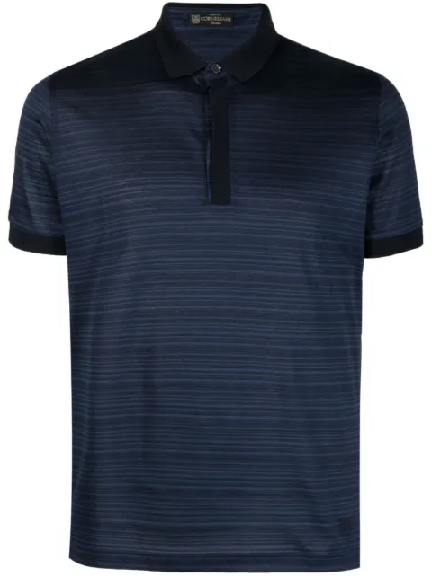 striped cotton polo shirt