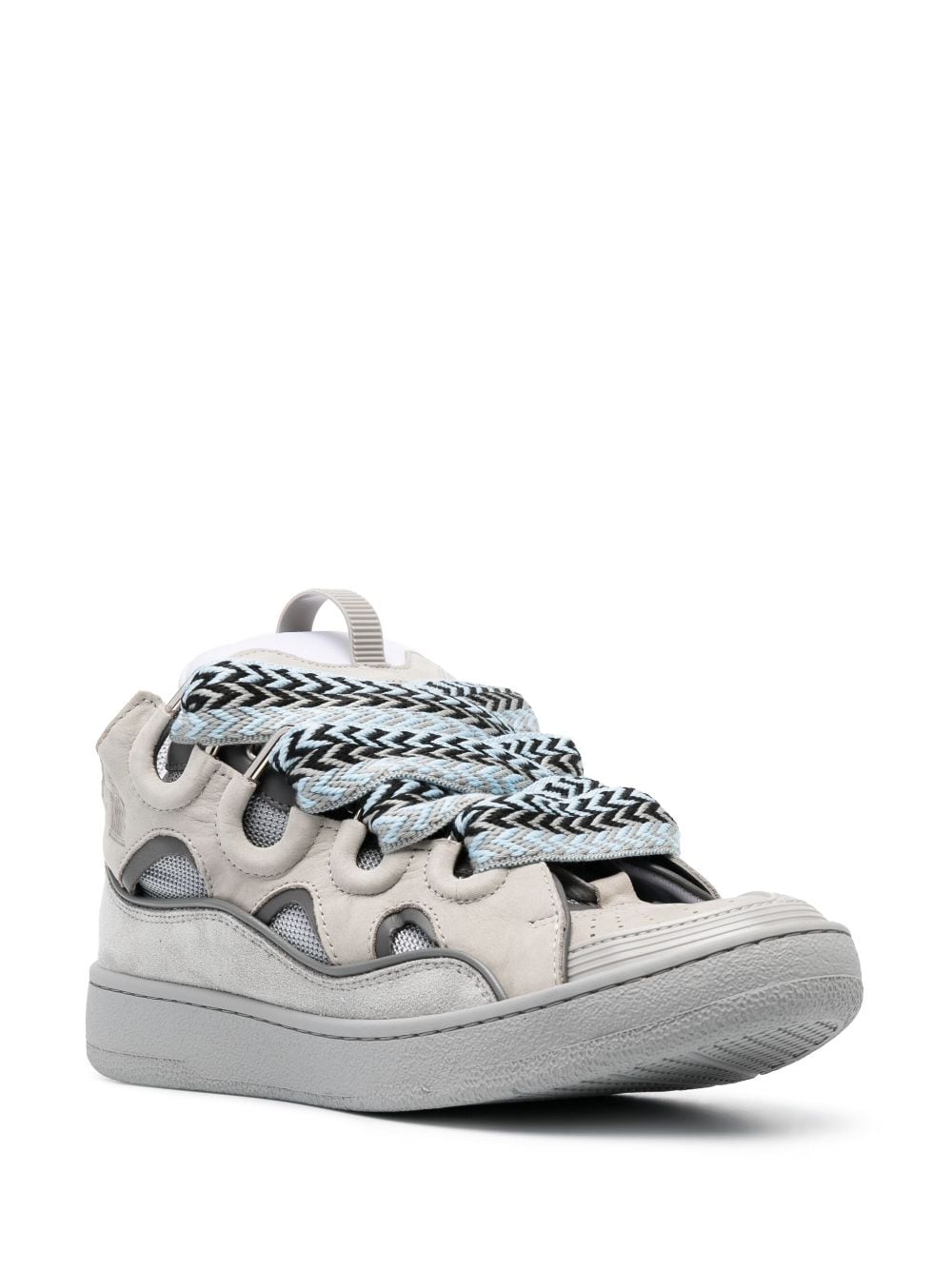 Lanvin Curb chunky leather sneakers - Grijs