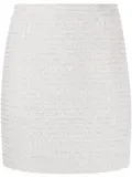 Alessandra Rich sequin-embellished tweed miniskirt - Blue